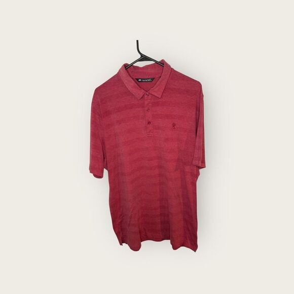 Travis Matthew Men’s Golf Polo Striped Red Shirt Size XL - Picture 1 of 5